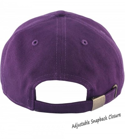Baseball Caps Dad Hat Baseball Cap Unconstructed Adjustable Dad Hats for Men Embroidery Hat - Purple - CJ18EMRA9AH $15.32