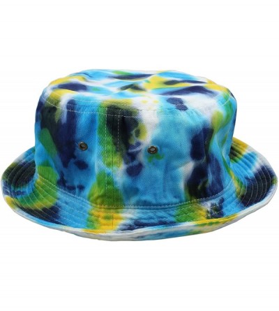 Bucket Hats 100% Cotton Packable Fishing Hunting Summer Travel Bucket Cap Hat - Tie Dye Color - C - CT18EMHI93A $17.14