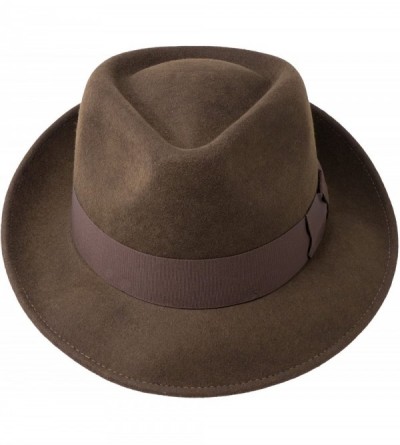 Fedoras Premium Doyle - Teardrop Fedora Hat - 100% Wool Felt - Crushable for Travel - Water Resistant - Unisex - C5180UWXD5K ...