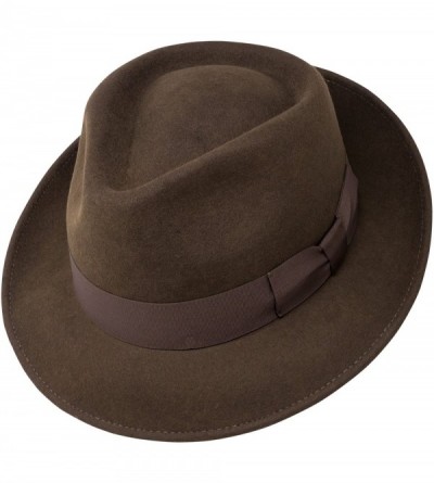 Fedoras Premium Doyle - Teardrop Fedora Hat - 100% Wool Felt - Crushable for Travel - Water Resistant - Unisex - C5180UWXD5K ...
