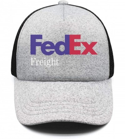 Baseball Caps Mens Casual FedEx-Ground-Express-Violet-Green-Logo-Symbol-Adjustable Fitted Hat - Grey-8 - CM18QYAG5YM $16.74