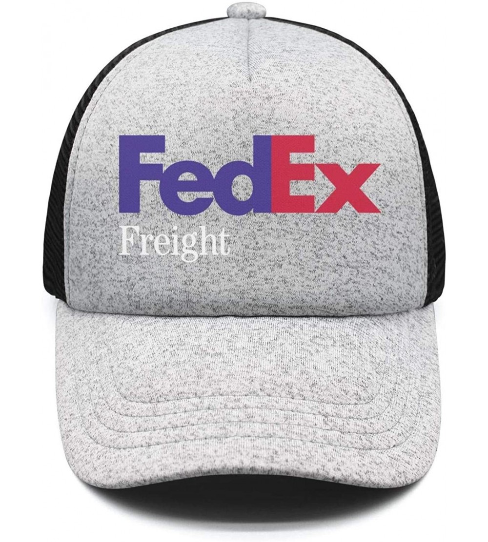Baseball Caps Mens Casual FedEx-Ground-Express-Violet-Green-Logo-Symbol-Adjustable Fitted Hat - Grey-8 - CM18QYAG5YM $16.74