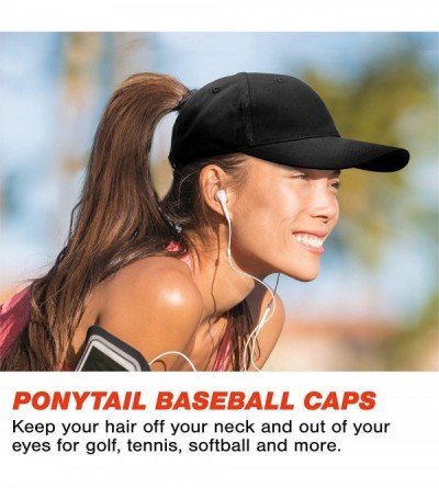 Baseball Caps Ponytail Hat - Womens Ponytail Baseball Caps - Thinking in Progress - CU18U2CZ6IE $11.20
