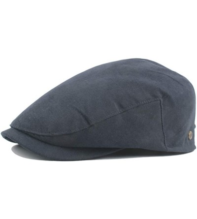 Newsboy Caps Beret for Men Flat Cap for Men-Cotton Mens Wide Brim Hat New 2019 Winter Fashion Gift Outdoor - Navy - CM18Z0RTH...