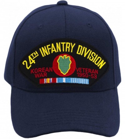 Baseball Caps 24th Infantry Division - Korea Hat/Ballcap Adjustable One Size Fits Most - Navy Blue - C718OOY4X00 $19.88