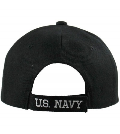 Baseball Caps US Navy 3D Embroidered Baseball Cap Hat - Black - C111UN0TDUR $11.56