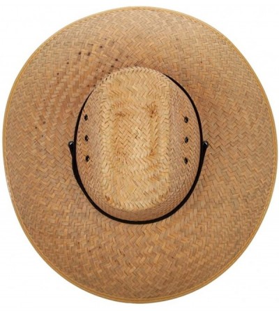 Sun Hats Palm Straw Braid Lifeguard Double Hump Crown Large Brim Sun Hat - Natural - CQ196XEA0OA $23.76