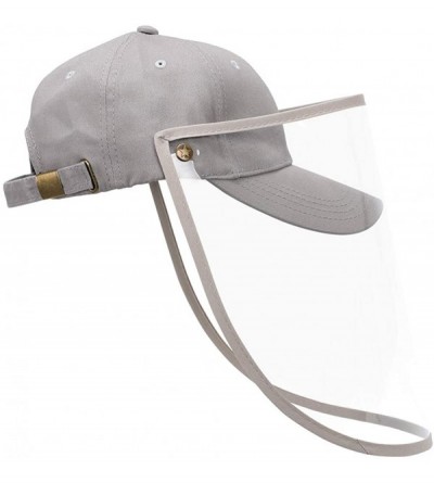 Baseball Caps Baseball Hat- Bucket Hat- Reusable Detachable Film Hat Men & Women - E-gray - CH198UG5O5E $18.21