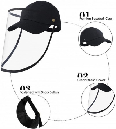 Baseball Caps Baseball Hat- Bucket Hat- Reusable Detachable Film Hat Men & Women - E-gray - CH198UG5O5E $18.21