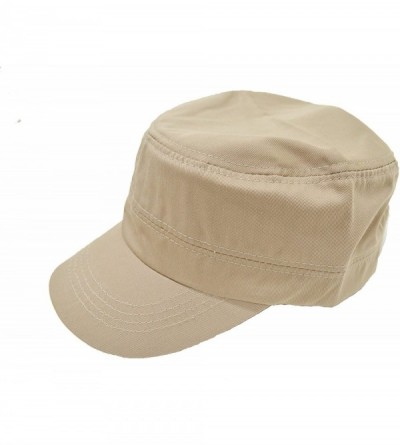 Baseball Caps Vintage Army Military Cadet Hat Unisex - Sand - CQ184S2HHEY $7.90