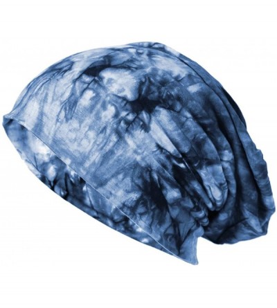 Skullies & Beanies Mens Slouchy Beanie Skull Cap Summer Thin Baggy Oversized Knit Hat B301 - B074-blue - CY18DAD54H0 $10.79
