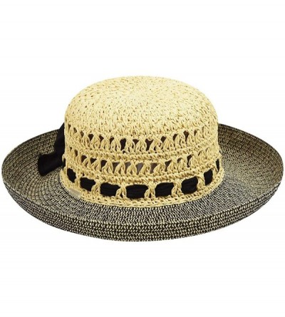 Sun Hats Maribel Sun Hat - Natural/Black - CY11JOYP1DV $34.38