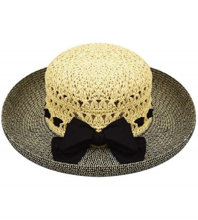 Sun Hats Maribel Sun Hat - Natural/Black - CY11JOYP1DV $34.38