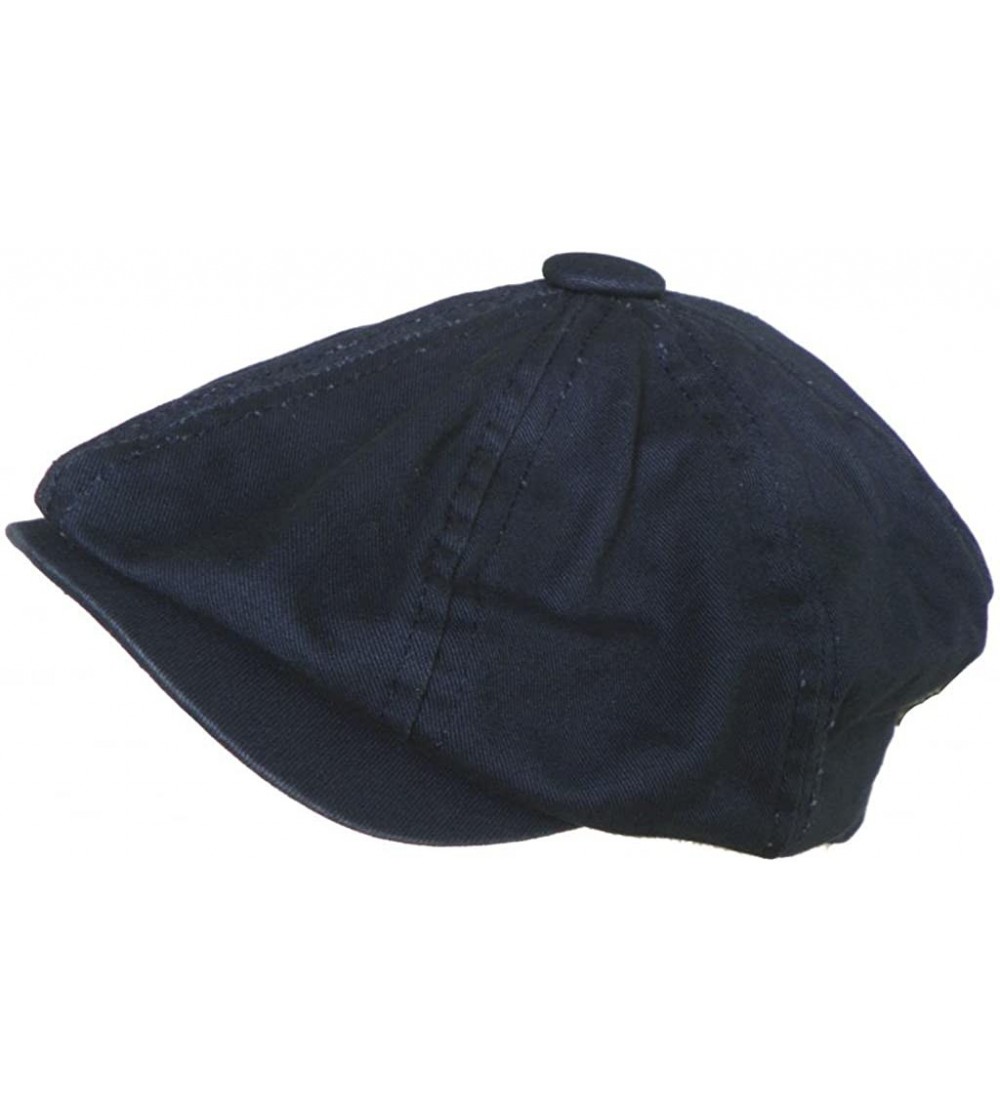 Newsboy Caps Headchange 8/4 Apple Jack Cap Cotton Newsboy Hat (Navy- X-Large) - CS11FGG0YPL $40.73