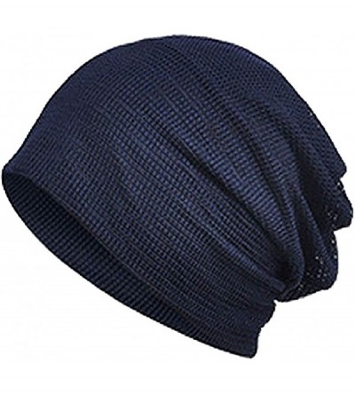 Skullies & Beanies Womens Slouchy Beanie Infinity Scarf Sleep Cap Hat for Hair Loss Cancer Chemo - 2pack Navy/Coffee Solid - ...
