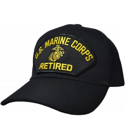 Baseball Caps US Marine Corps Retired Ball Cap (Black) - C412I57HJX7 $23.70