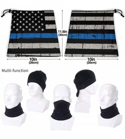 Balaclavas American Flag Face Mask Bandanas Neck Gaiter Warmer Windproof Mask Dust Protect Face Mask Bandana - Black-62 - CK1...
