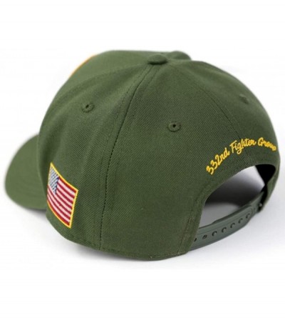 Skullies & Beanies Tuskegee Airmen 332nd Fighter Group Cap Olive Green - C218TA3TULY $24.60