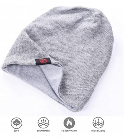 Skullies & Beanies Mens Oversized Knit Cap Womens Slouchy Beanie Summer Winter Hat B754 - Light Gray - CA192ETGRAS $11.68