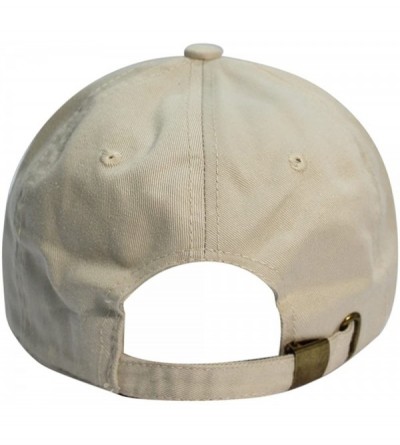 Baseball Caps Hamsa Dad Hat Cotton Baseball Cap Polo Style Low Profile - Putty - CZ188COLCH6 $14.99