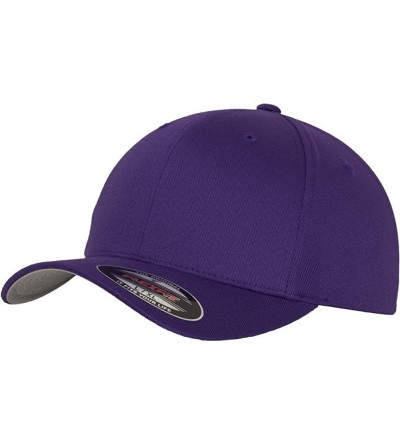 Baseball Caps Unisex Wooly Combed Twill Cap - 6277 - Purple - CP11NV52C4F $20.88