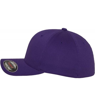 Baseball Caps Unisex Wooly Combed Twill Cap - 6277 - Purple - CP11NV52C4F $20.88