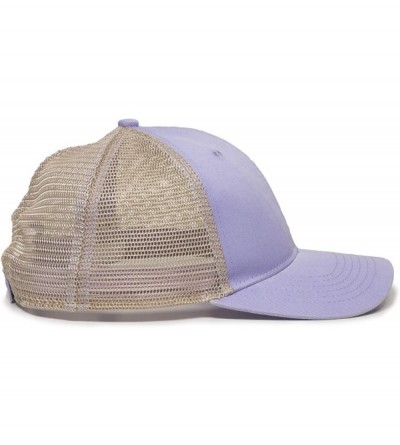 Baseball Caps Ladies Washed Cotton Structured Ponytail - Lavender - C918XT4CRZS $14.34