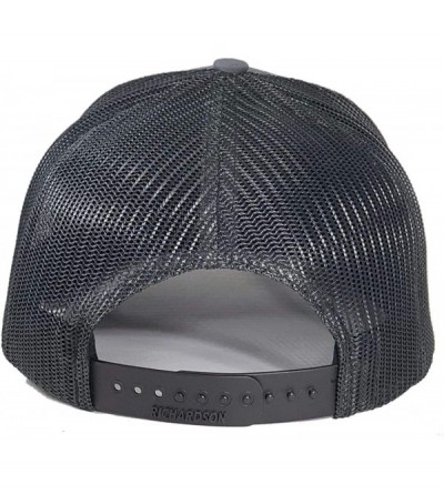 Baseball Caps Men's Pennsylvania Leather Patch Trucker Hat - Charcoal/Black - C518EG9ILQC $20.09
