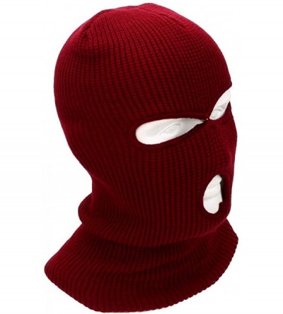 Balaclavas 3-Hole Ski Face Mask Balaclava for Men and Women-Set of 2 - Wine Red - CT193ANDMN3 $12.21