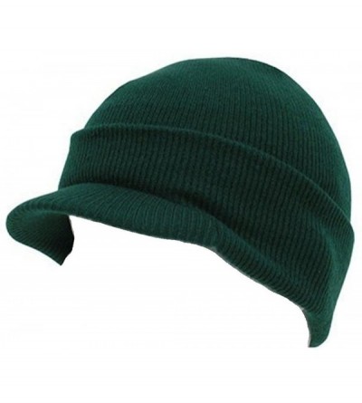 Skullies & Beanies FOREST GREEN VISOR BEANIE JEEP CAP CAPS HAT HATS - CG112ECM0N9 $11.93