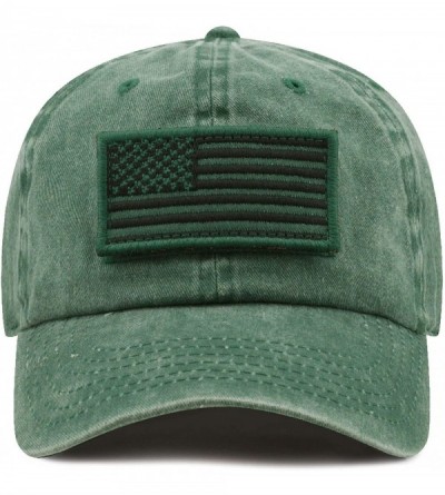 Baseball Caps Cotton & Pigment Low Profile Tactical Operator USA Flag Patch Military Army Cap - 1. Pigment - Green - CY1983ET...