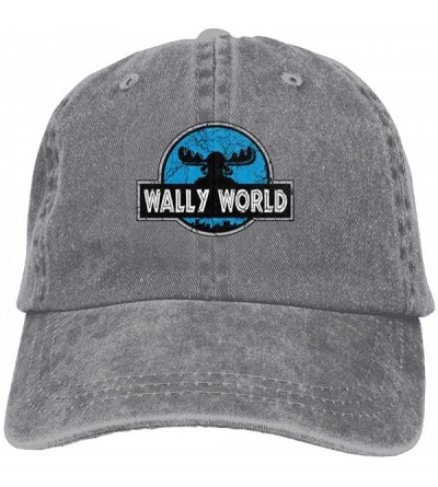 Baseball Caps Wally World Denim Hat Adjustable Unisex Classic Baseball - Ash - C918DW8ZW58 $15.64