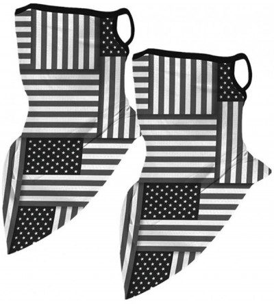Balaclavas Men Women American Flag Face Scarf Bandana Ear Loops Face Balaclava Neck Gaiters for Dust Mask - CO198RQDRS9 $14.13