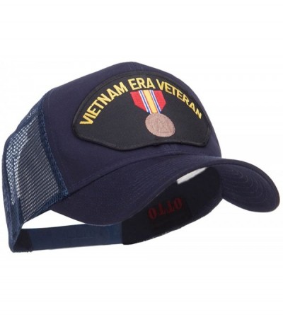 Baseball Caps Vietnam ERA Veteran Patched Mesh Cap - Navy - CP124YML34N $12.35