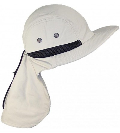 Sun Hats Men/Women Wide Brim Summer Hat with Neck Flap (One Size) - Beige - CV1833HYQM3 $16.23