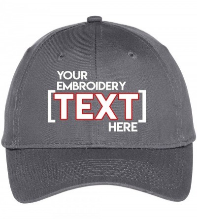 Baseball Caps Custom Embroidered Youth Hat - ADD Text - Personalized Monogrammed Cap - Charcoal - C918E5NR360 $15.97