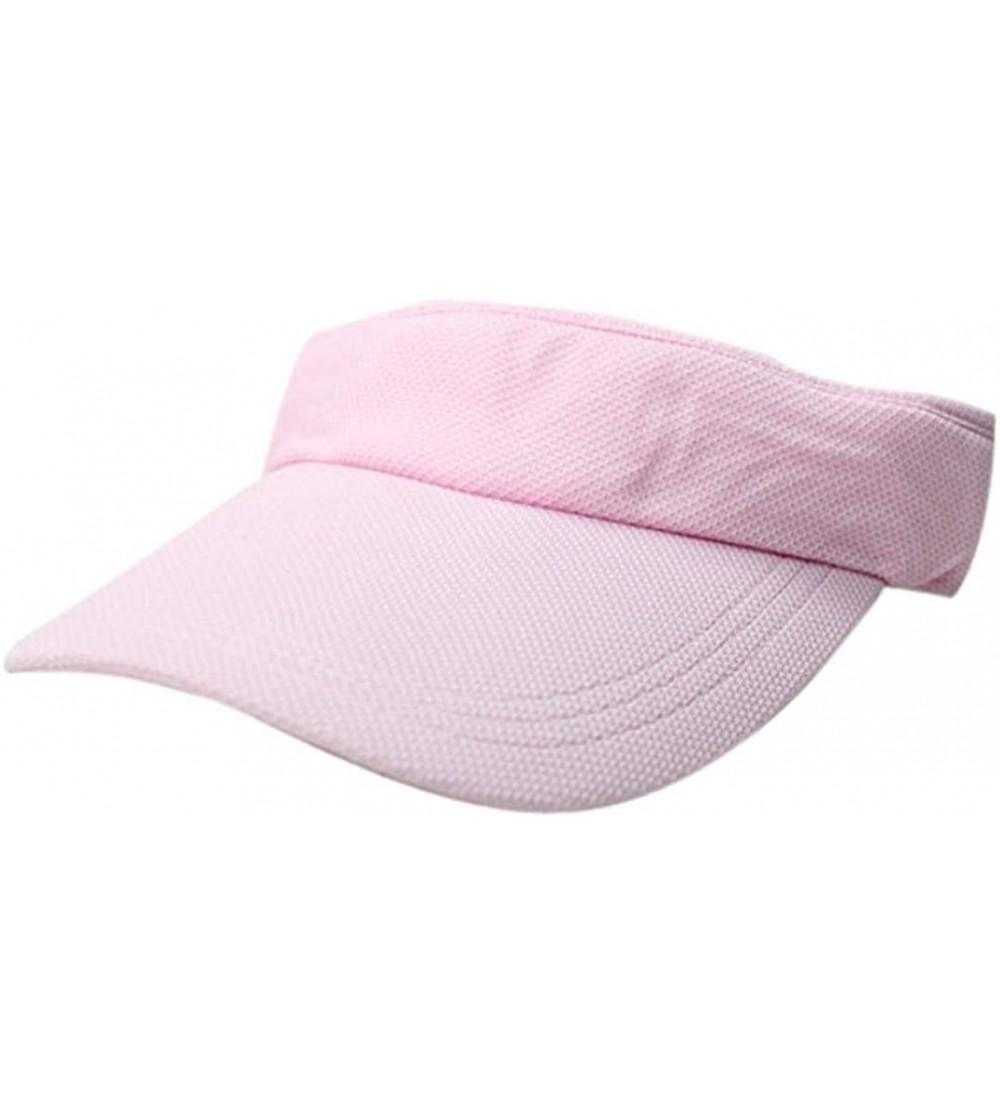 Sun Hats Women's Sun Wide Brim Visor Outdoor Travel Hat - Pink - CB12GG21Z1F $8.14
