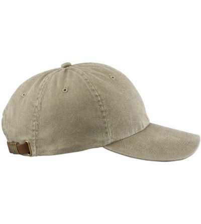 Baseball Caps 6-Panel Low-Profile Washed Pigment-Dyed Cap - Khaki - CV12NGG4KUC $7.68