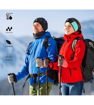 Balaclavas Lightweight Windproof Fleece Headband 360 Reflective Running Ear Warmer Thermal Muffs 2 Pack for Men Women - CT18Z...