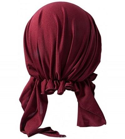 Skullies & Beanies Women's Scarf Pre Tied Chemo Hat Beanie Turban Headwear for Cancer Patients 2 Pack - Coffee/Wine - CO185TL...