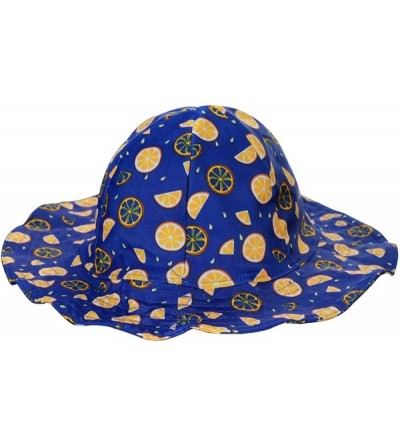Sun Hats Baby Girls UV Sun Cap UPF 50+ Sun Protection Bucket Hat 3-6Y - Yellow-orange - CG18N7QRMTG $12.53