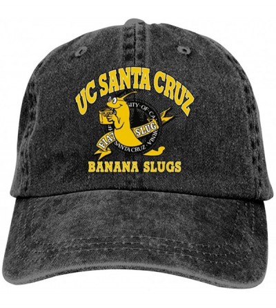 Baseball Caps Adult Unisex Cowboy Cap-Creative UC San-ta Cruz Slugs Fashion Printed Basetball Hat Creative Design - Black - C...