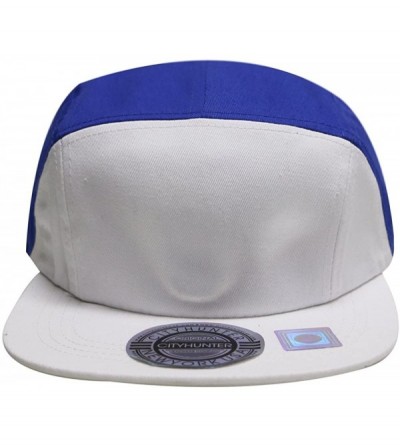 Baseball Caps Baseball 5 Panel Biker Hat - 145 White/Royal - CT126HG4CTR $10.19