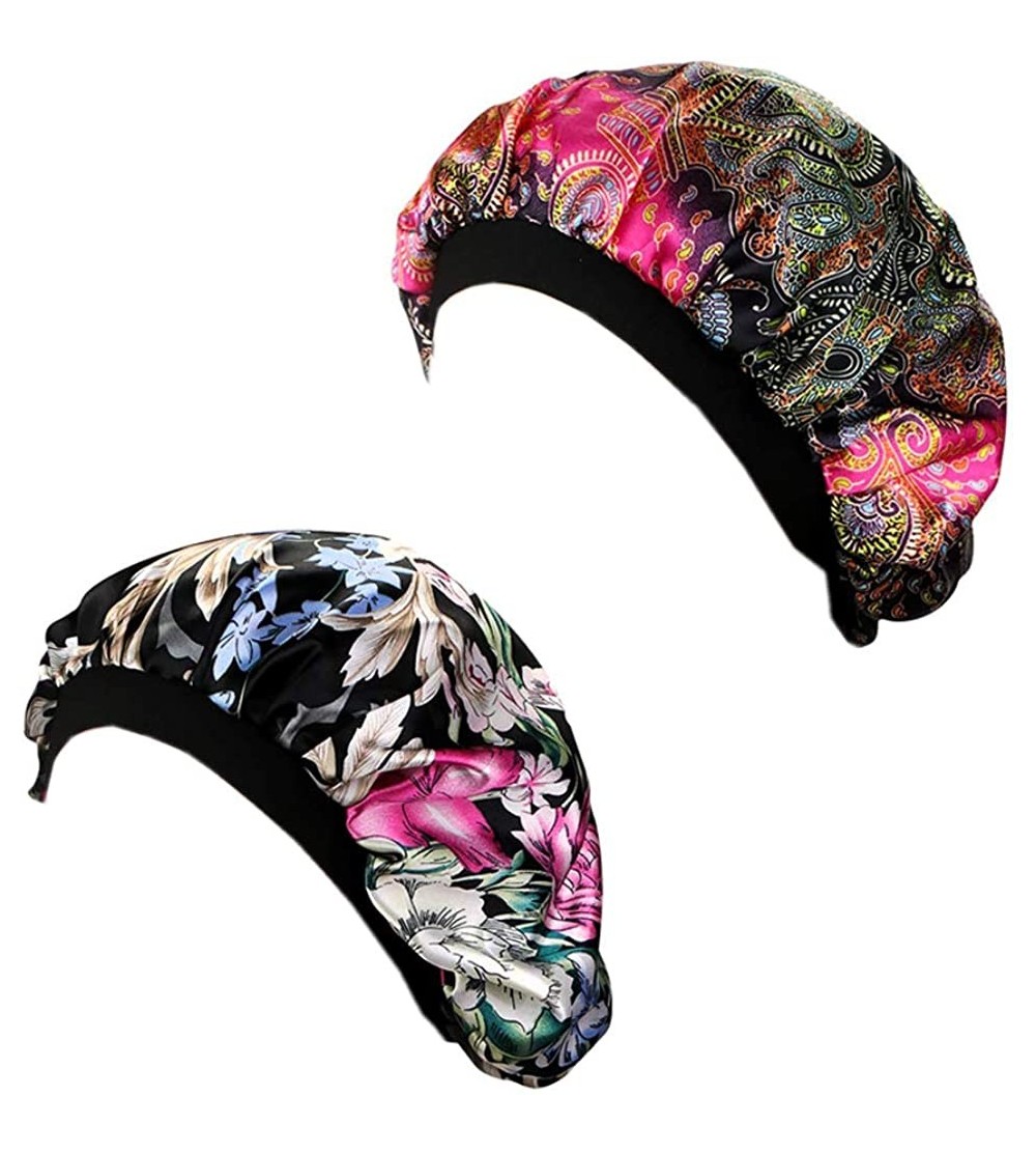 Skullies & Beanies 4Packs 3Packs Pattern Headwrap Pre Tied - 2pcs Colorsb - C7192MSA4Z3 $12.56