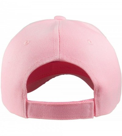 Baseball Caps Plain Blank Baseball Caps Adjustable Back Strap Wholesale LOT 12 PC'S - Pink - CM12NAJAA7Q $23.68