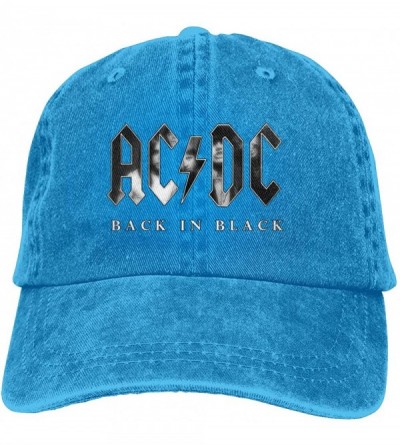 Baseball Caps ACDC-Back in Black Unisex Cool Casquette Hats Vintage Adjustable Hip Hop Hats Black - Blue - CG18QHTHZ8S $19.38