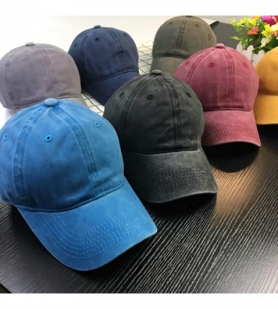 Baseball Caps ACDC-Back in Black Unisex Cool Casquette Hats Vintage Adjustable Hip Hop Hats Black - Blue - CG18QHTHZ8S $19.38