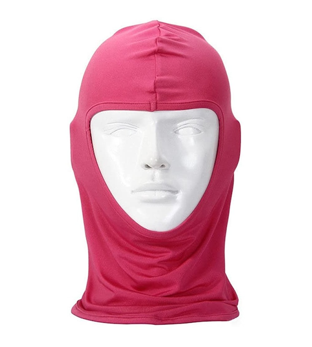 Balaclavas Balaclava Face Mask Windproof Ski Mask Face Cover for Cold Weather - Rose Red - CO11NCKCW53 $8.07