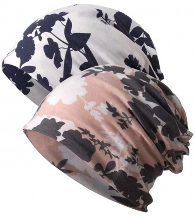 Skullies & Beanies Women's Slouchy Beanie Chemo Hat Baggy Sleep Cap Infinity Scarf - 2 Pack-f - CL18TWE65OH $12.23