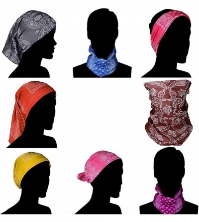Headbands Flower Leaf Bandana Square Handkerchiefs Unisex and Neck Tie - Florals 12 - CG197WN6YKK $14.87